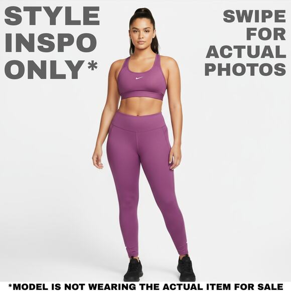 Nike Dri-FIT Purple Leggings Size XXL 0286 - Picture 2 of 8